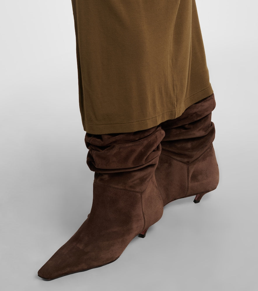 Amina Muaddi Jamie 25 suede ankle boots