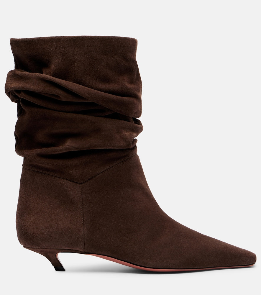 Amina Muaddi Jamie 25 suede ankle boots