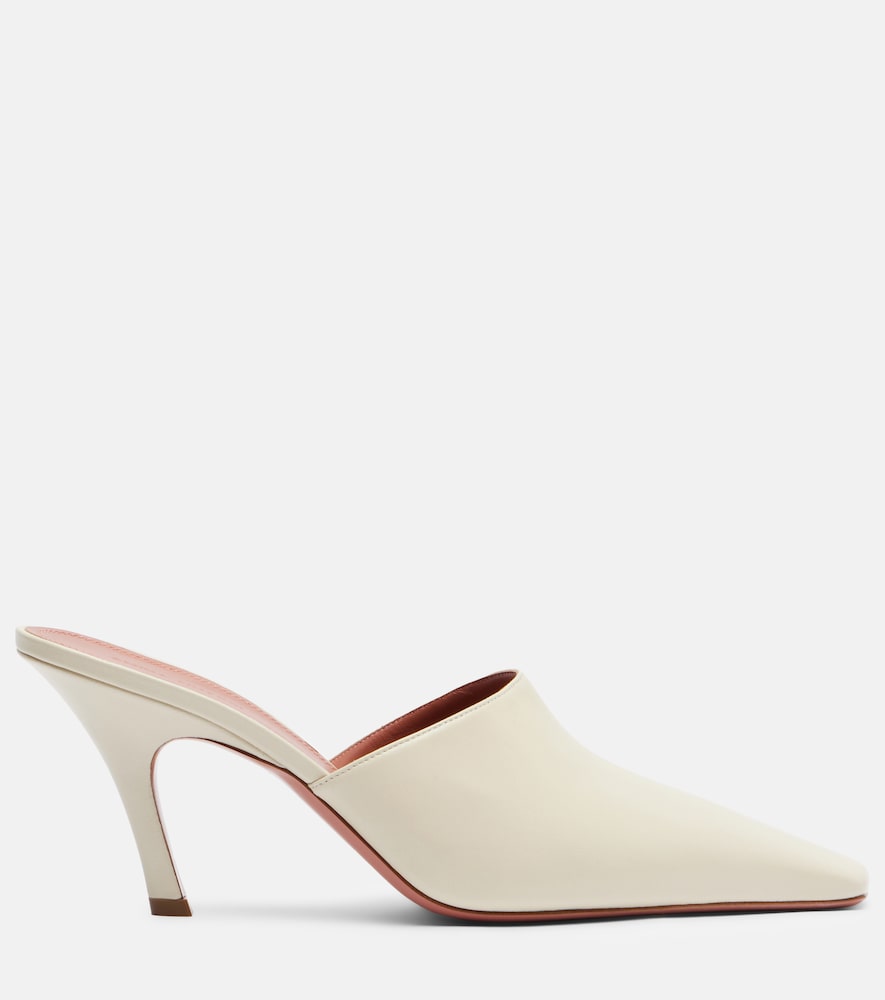 Amina Muaddi Jamie 80 leather mules
