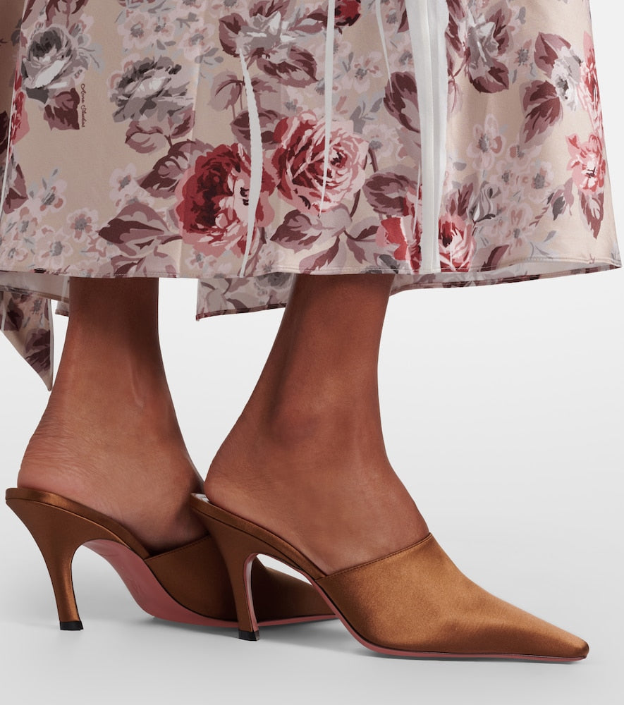 Amina Muaddi Jamie leather mules