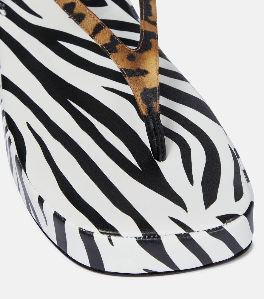 Amina Muaddi Jamie printed satin sandals