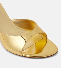 Amina Muaddi Jeanne 60 metallic leather mules