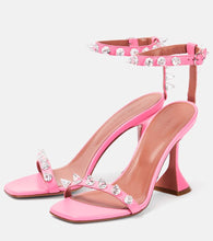 Amina Muaddi Julia embellished leather sandals