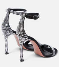 Amina Muaddi Kim crystal-embellished suede sandals