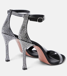Amina Muaddi Kim crystal-embellished suede sandals