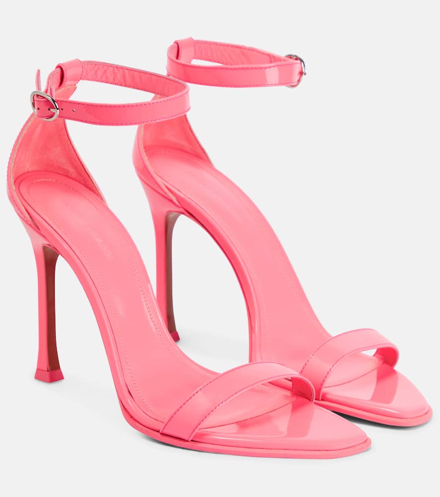 Amina Muaddi Kim leather sandals