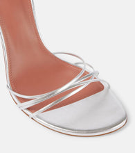 Amina Muaddi Lori 95 metallic leather sandals