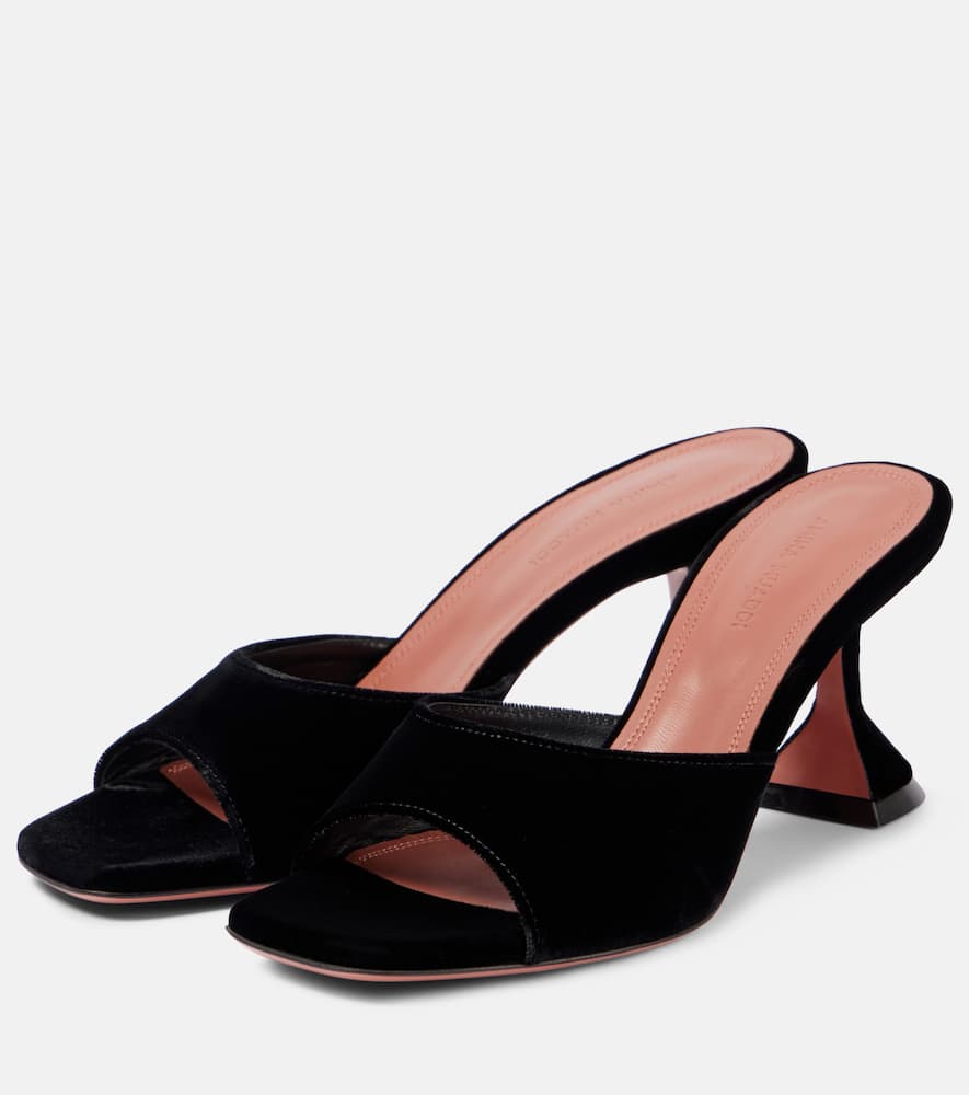 Amina Muaddi Lupita 70 velvet mules