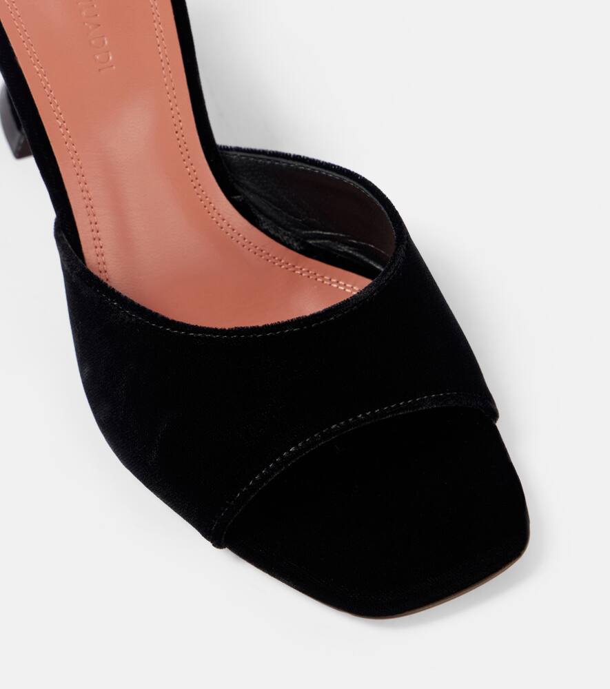 Amina Muaddi Lupita 70 velvet mules