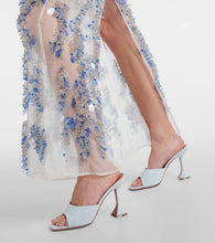 Amina Muaddi Lupita 95 denim mules