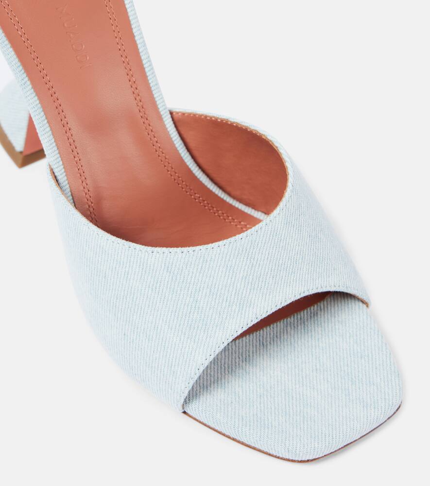 Amina Muaddi Lupita 95 denim mules