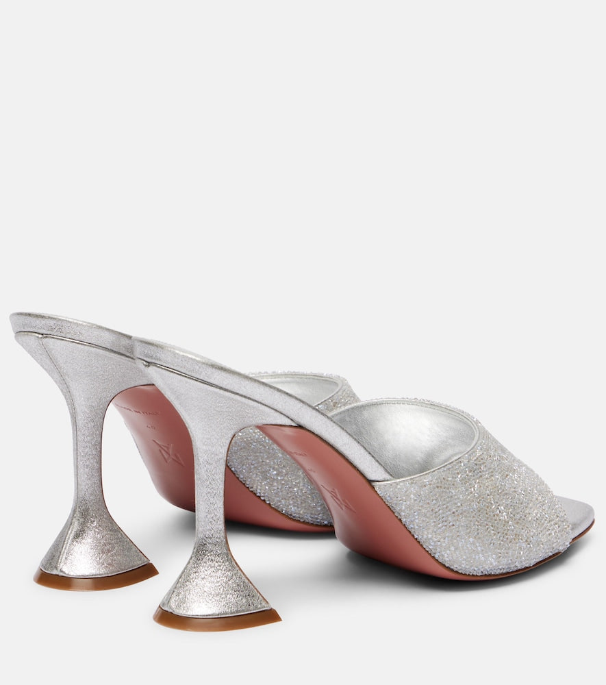 Amina Muaddi Lupita 95 embellished leather mules