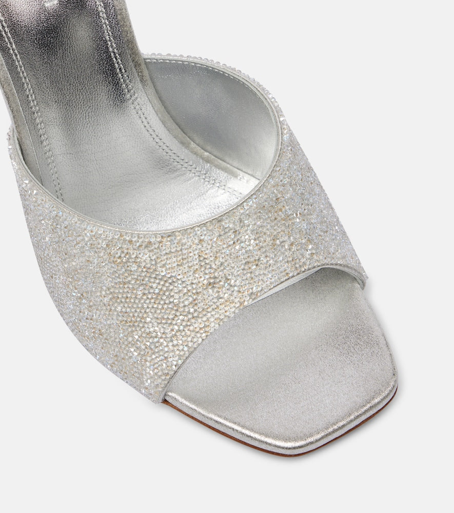 Amina Muaddi Lupita 95 embellished leather mules