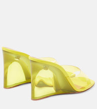 Amina Muaddi Lupita PVC wedge mules