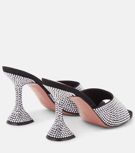 Amina Muaddi Lupita crystal-embellished suede mules