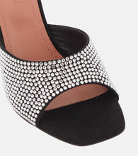 Amina Muaddi Lupita crystal-embellished suede mules