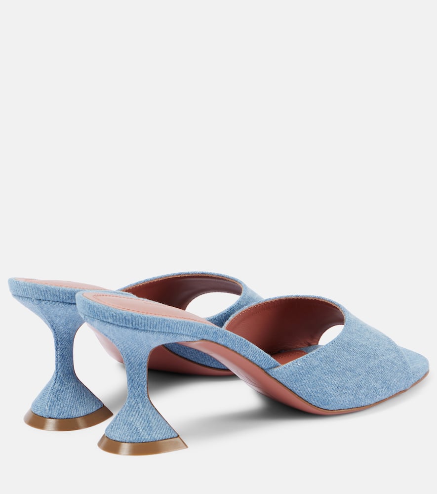 Amina Muaddi Lupita denim mules