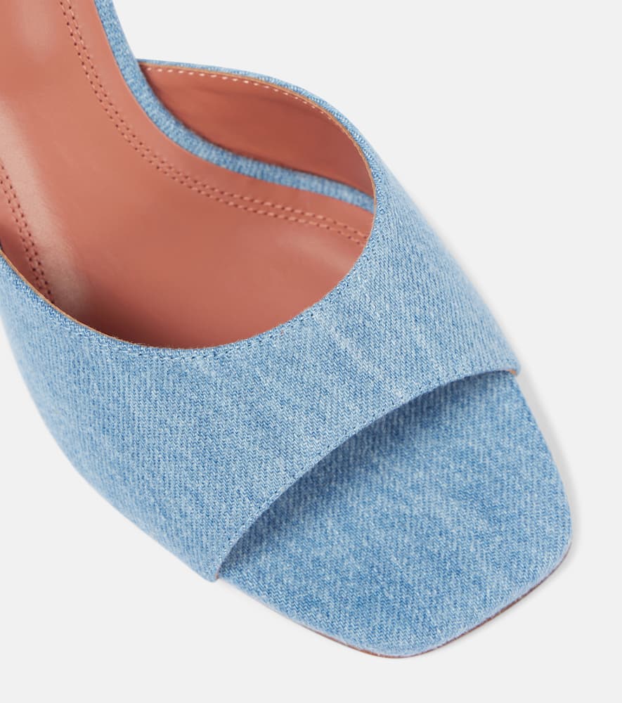 Amina Muaddi Lupita denim mules