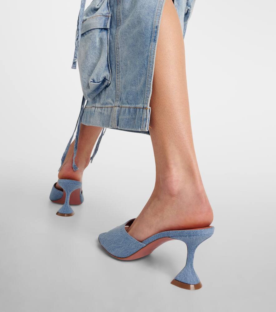 Amina Muaddi Lupita denim mules