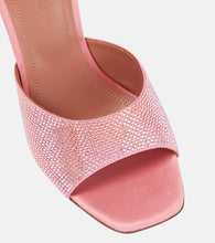 Amina Muaddi Lupita embellished satin wedge sandals