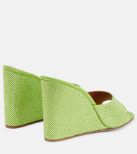 Amina Muaddi Lupita embellished wedge sandals