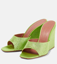 Amina Muaddi Lupita embellished wedge sandals