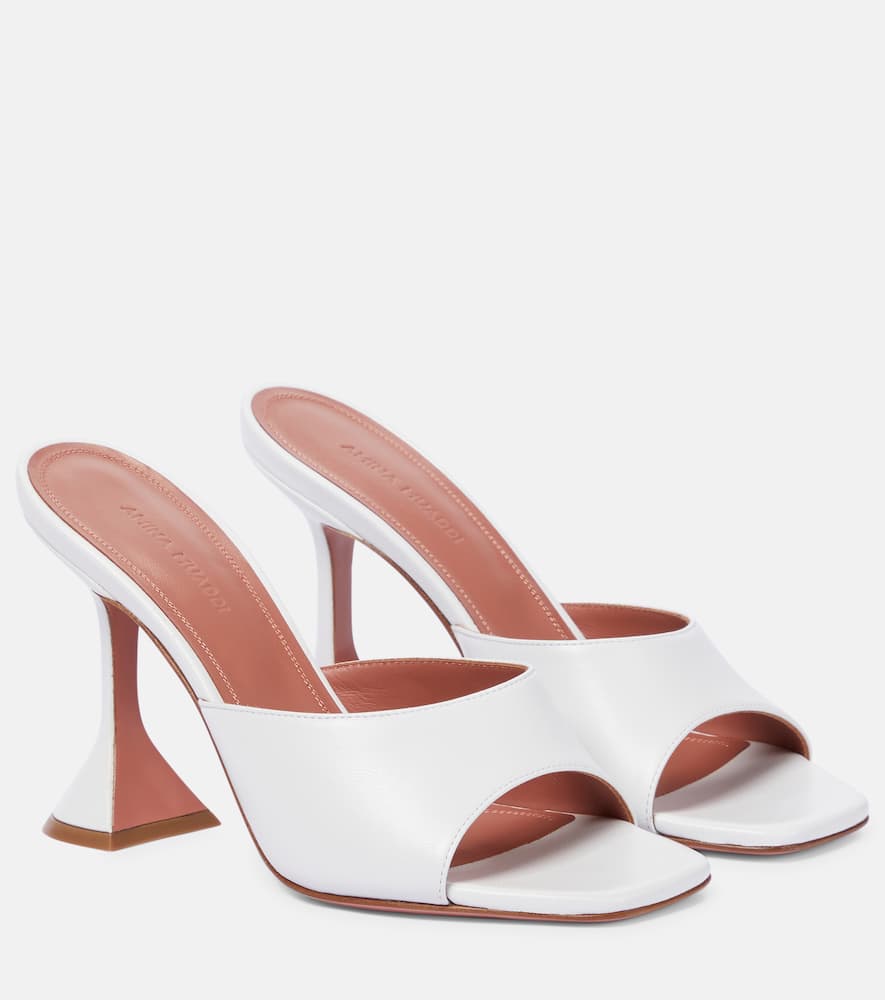 Amina Muaddi Lupita leather sandals