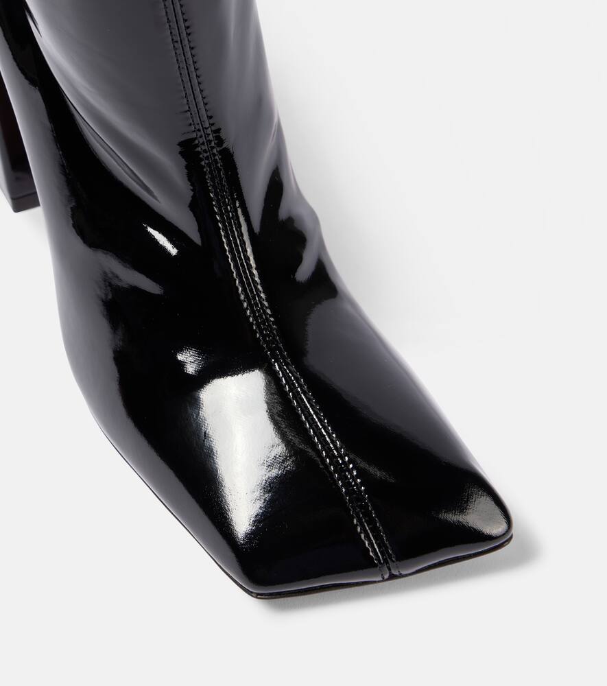 Amina Muaddi Marine 95 latex ankle boots