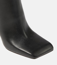 Amina Muaddi Marine 95 leather ankle boots