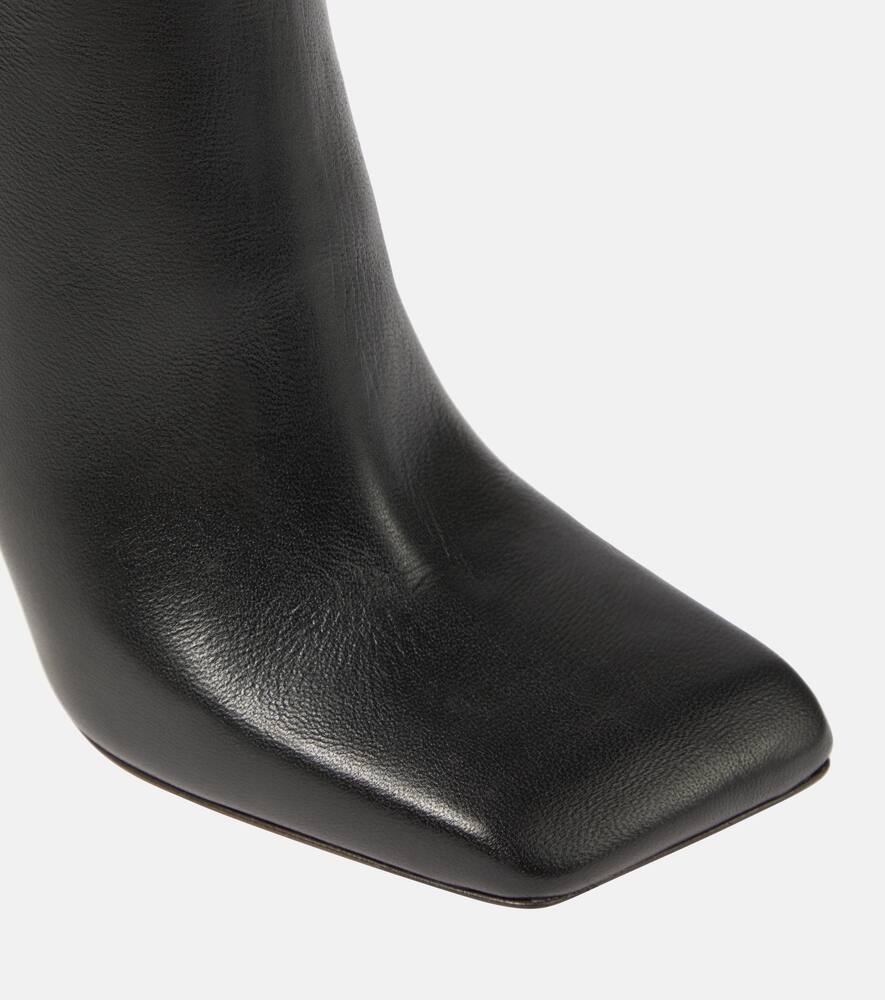 Amina Muaddi Marine 95 leather ankle boots