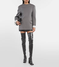 Amina Muaddi Marine Stretch 95 latex over-the-knee boots