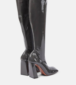 Amina Muaddi Marine Stretch 95 latex over-the-knee boots