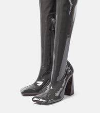Amina Muaddi Marine Stretch 95 latex over-the-knee boots