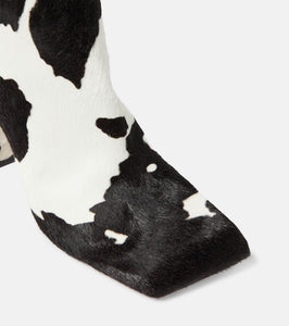 Amina Muaddi Marine calf hair knee-high boots