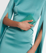 Amina Muaddi Paloma Micro embellished satin clutch