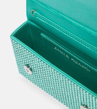 Amina Muaddi Paloma Micro embellished satin clutch