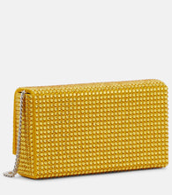 Amina Muaddi Paloma Micro embellished satin clutch