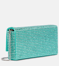 Amina Muaddi Paloma Micro embellished satin clutch