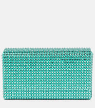 Amina Muaddi Paloma Micro embellished satin clutch