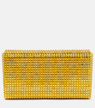 Amina Muaddi Paloma Micro embellished satin clutch
