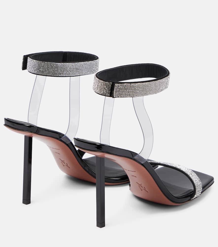 Amina Muaddi Rih embellished patent leather sandals