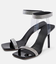 Amina Muaddi Rih embellished patent leather sandals