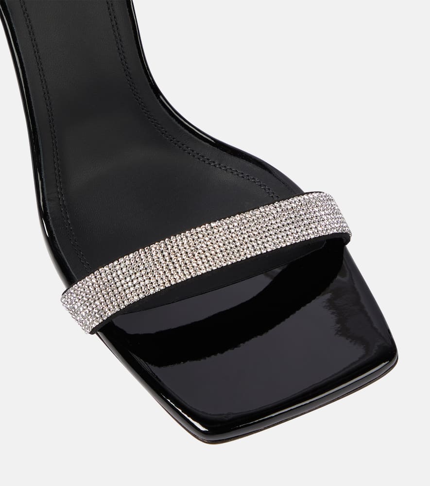 Amina Muaddi Rih embellished patent leather sandals