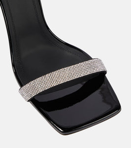 Amina Muaddi Rih embellished patent leather sandals