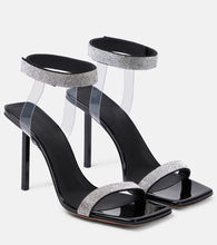 Amina Muaddi Rih embellished patent leather sandals