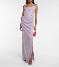 Amina Muaddi Robyn embellished leather mules