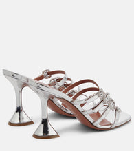 Amina Muaddi Robyn embellished leather mules