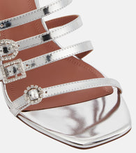 Amina Muaddi Robyn embellished leather mules