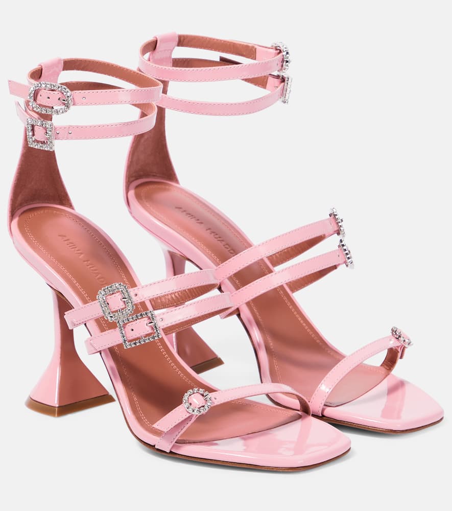 Amina Muaddi Robyn embellished leather sandals