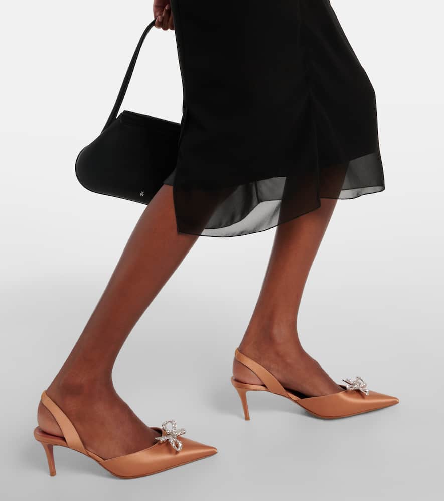 Amina Muaddi Rosie 60 satin slingback pumps